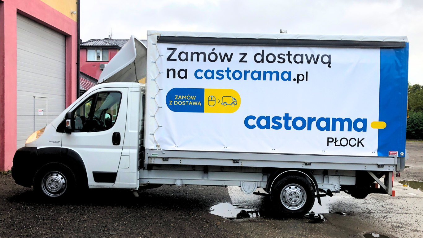 Plandeka na przyczepkę samochodową CASTORAMA Płock